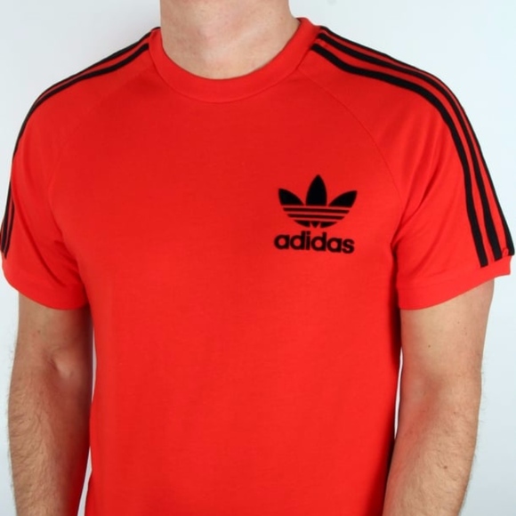 adidas originals retro 3 stripes t shirt black